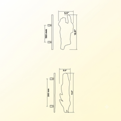 Obsidian Luxury Interior Door Pull Handle (Multiple Sizes)