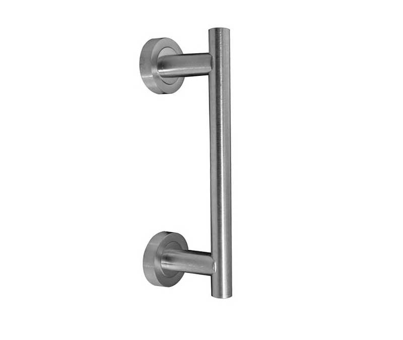 stylish georgian pull handles, ideal for adding elegance to home and office doors. Available in polished brass, satin nickel and polished nickel finish.