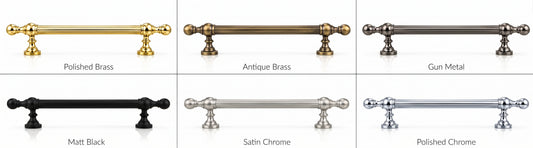 Reeded Grip Casilda Solid Brass Door Pull Handle - 500mm