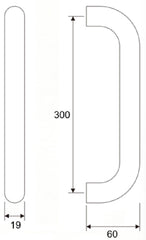 D Door Pull Handle - All Sizes