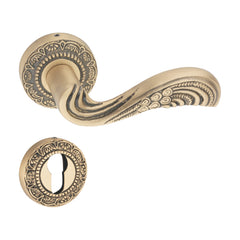 Pavone on Rose Luxury Interior Door Handle Set