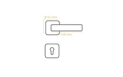 Do?anlar Techno door handle with a sleek lever on rose design, featuring a 52mm rose and 148mm handle length, combining modern style with reliable functionality for enhanced security