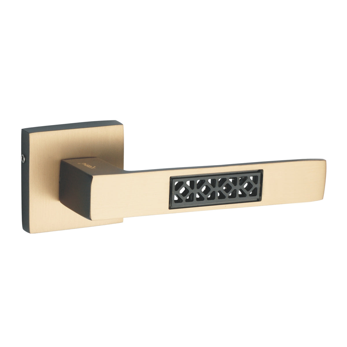 Trellis on Rose Luxury Interior Door Handle Set
