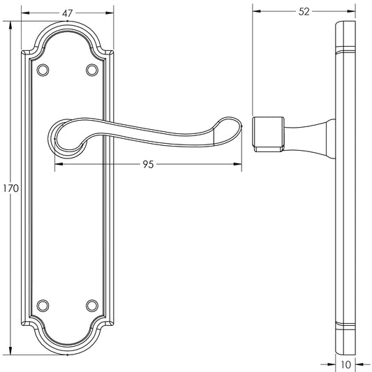 Antique Turnberry Suite Lever on Plate
