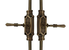 Antique Brass Lever Handle Door Brass Espagnolette Bolt