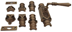 Antique Brass Lever Handle Door Brass Espagnolette Bolt