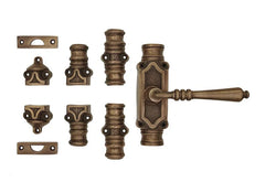 Antique Brass Lever Handle Door Brass Espagnolette Bolt