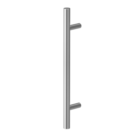 T-Bar door pull handle made of stainless steel, available in polished and satin finishes, ideal for office doors and modern interiors.