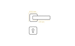 Turkish Falcon door handle with a sleek lever on rose design, featuring a 52mm rose and 139mm handle length, offering ease of use and a sophisticated touch to enhance any room.