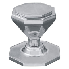 Tamas Centre Door Knob from Euro Art, available in Polished Chrome, Polished Brass, and Satin Nickel. This premium door accessory combines elegance with durability, enhancing doors with a sophisticated, timeless style.