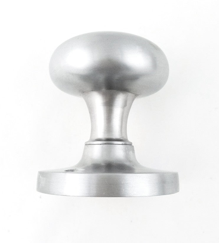 Mushroom Mortice Knob from Euro Art Hardware, available in polished brass, polished chrome, satin chrome, and satin nickel finishes. This 56mm knob combines classic design with modern functionality for a versatile, stylish door accent.