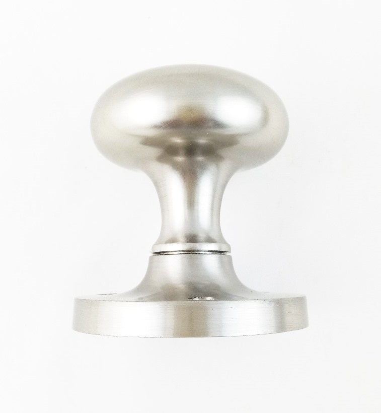 Mushroom Mortice Knob from Euro Art Hardware, available in polished brass, polished chrome, satin chrome, and satin nickel finishes. This 56mm knob combines classic design with modern functionality for a versatile, stylish door accent.